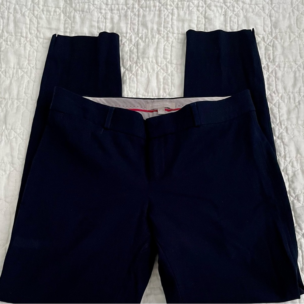 NWOT Banana Republic Navy Sican Ankle Slacks Size 4L